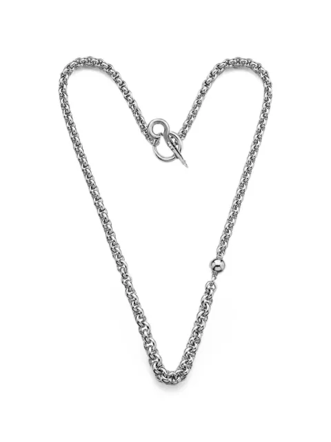 YOJ screw low curb necklace Silver 26NKS50096