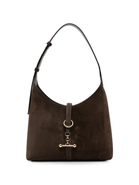Strathberry bar-detail suede shoulder bag Brown 20261475018