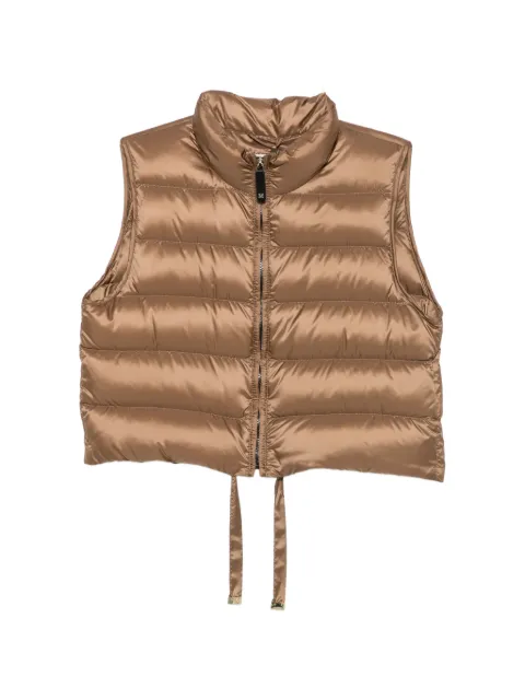 Max Mara water-repellent padded cropped gilet Brown 2629296044600