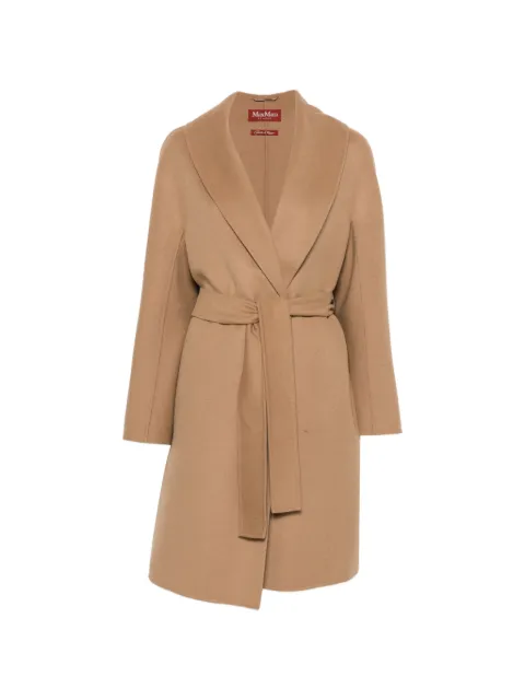 Max Mara belted shawl-lapel coat Neutrals 26016031600024