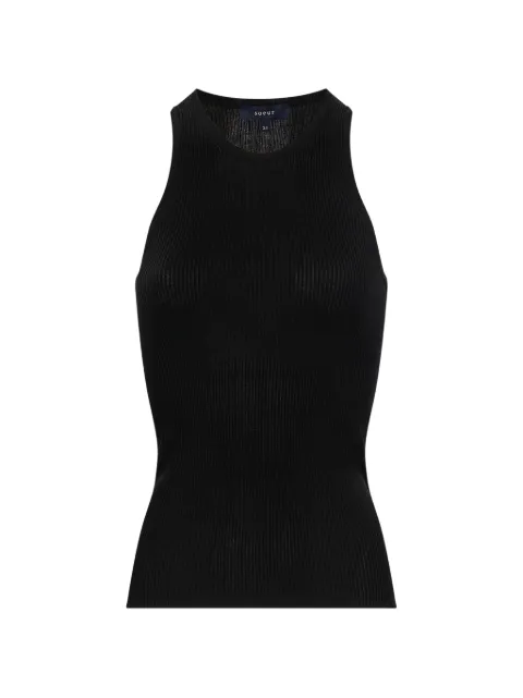 Soeur Kenzie ribbed-knit sleeveless top Black PUL1469KENZIENOI0126W