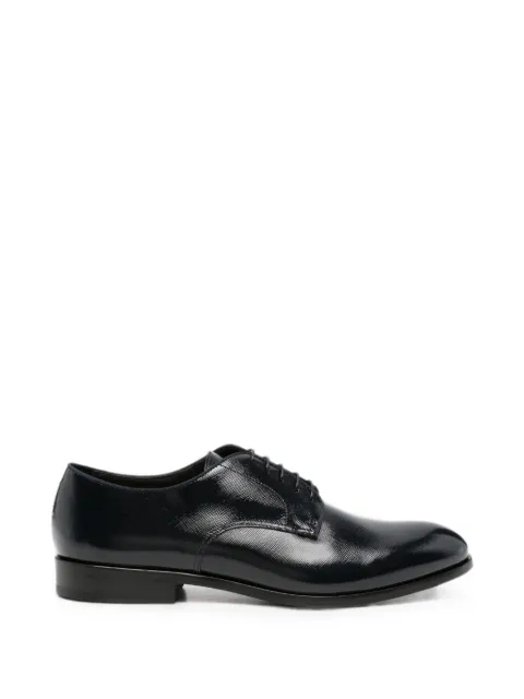 Doucal's patent-leather lace-up Derby shoes Blue DU3532RENNUF275