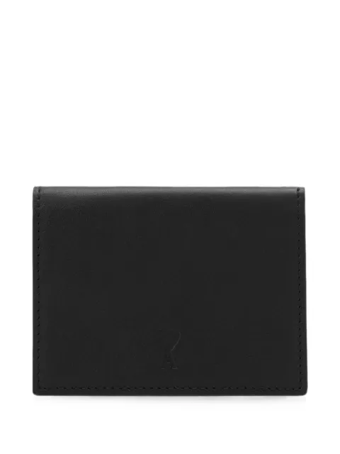 AMI Paris cowhide-leather tri-fold wallet with Ami de Coeur Black H26USL731AL0217