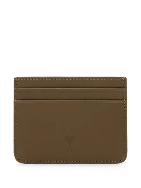 AMI Paris cowhide leather card holder Brown H26USL728AL0217