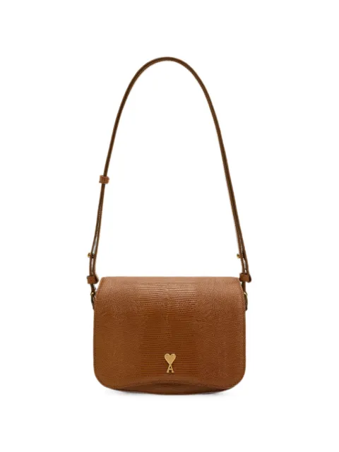 AMI Paris lizard embossed cowhide leather Paris Paris bag Brown H26ULL717AL0209
