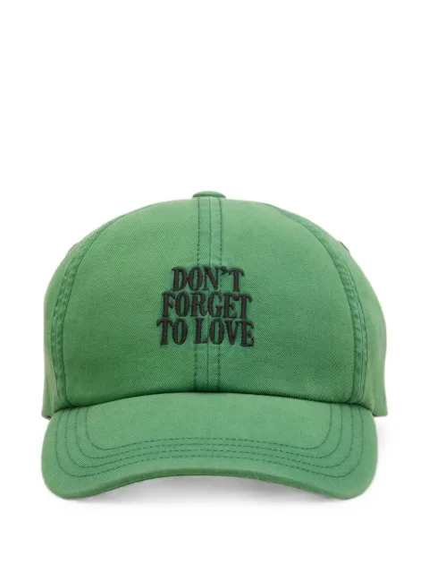 AMI Paris cotton Don't Forget To Love cap Green H26UCP292AW0052