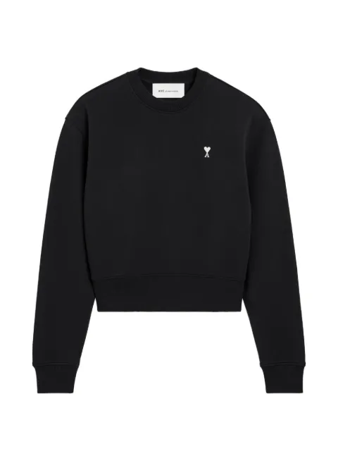 AMI Paris cotton sweatshirt with Ami de Coeur Black H26FSW799730