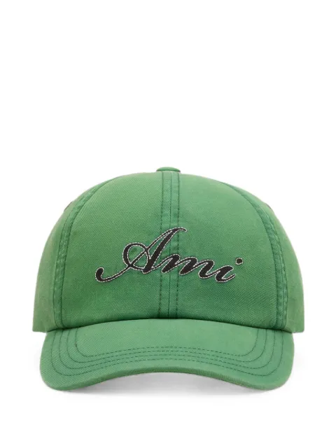 AMI Paris cotton cap with Ami Paris embroidery Green H26UCP289AW0052