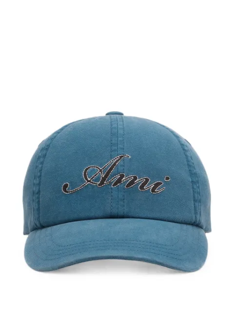 AMI Paris cotton cap with Ami Paris embroidery Blue H26UCP289AW0052