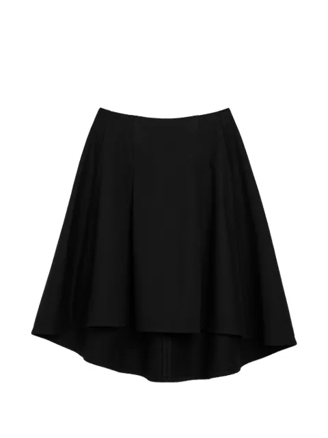 AMI Paris midi A-line cotton skirt Black H26FSK489DE0131