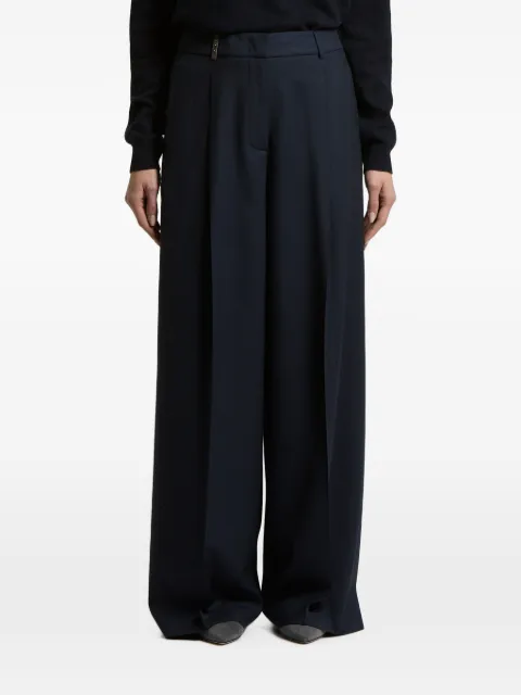 Peserico pleated wide-leg trousers Blue A0479003472
