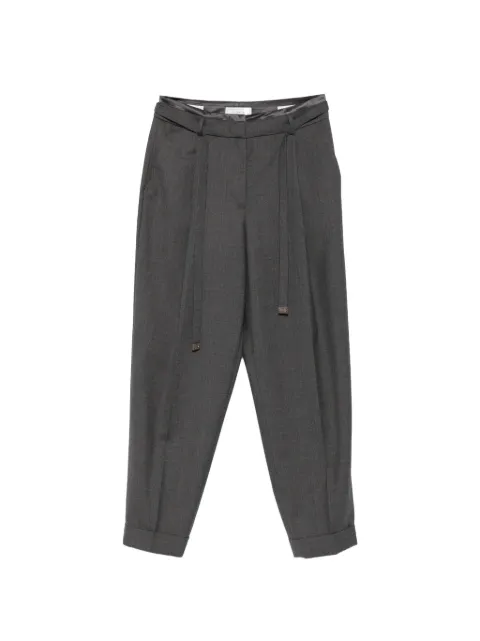 Peserico pleated belted trousers Grey A04539AA3472