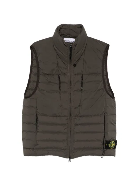 Stone Island quilted logo-patch gilet Green L2S15G100011S0183