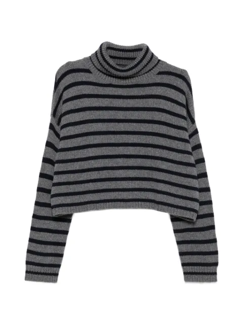 Lisa Yang Zerlina striped roll-neck jumper Grey 2026465