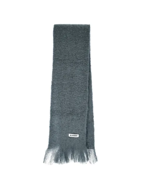 Jil Sander fringed brushed-finish scarf Grey J22TE0114J40041