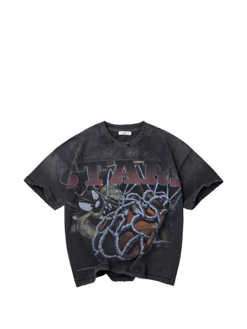 Vale graphic-print distressed T-shirt Black VAL262
