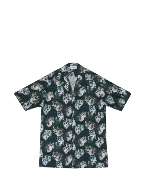 RHUDE wolf-print shirt Green RH02AJA04101