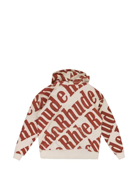 RHUDE logo-print hoodie Neutrals RHDMHDS1950CRED