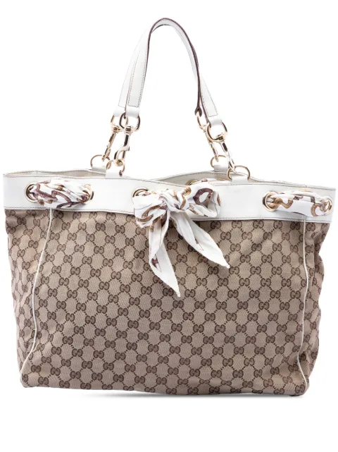 Gucci Pre-Owned 2000-2015 Large GG Canvas Positano tote bag White 9WVQY3NLZLP6HIZV