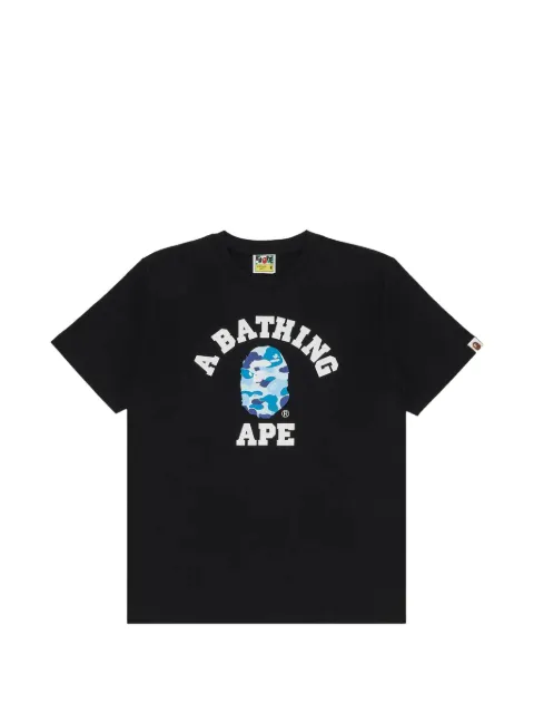 A BATHING APE® ABC Camo College cotton T-shirt Black 1J30110005