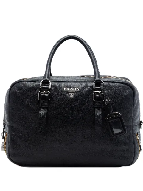 Prada Pre-Owned 2021-2026 Cervo Lux Bauletto handbag Black 6A5Z7RCAZTUJDVZ3