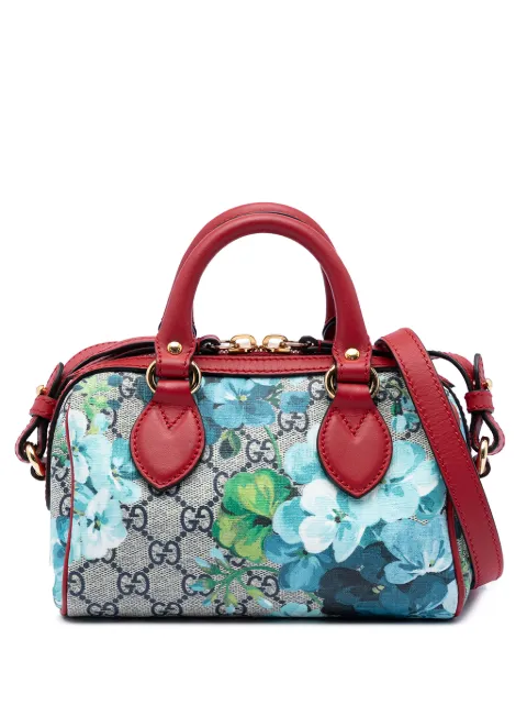Gucci Pre-Owned 2016-2026 Mini GG Supreme Blooms Boston Bag satchel Red 2W4VMUB78ROGXWQ5