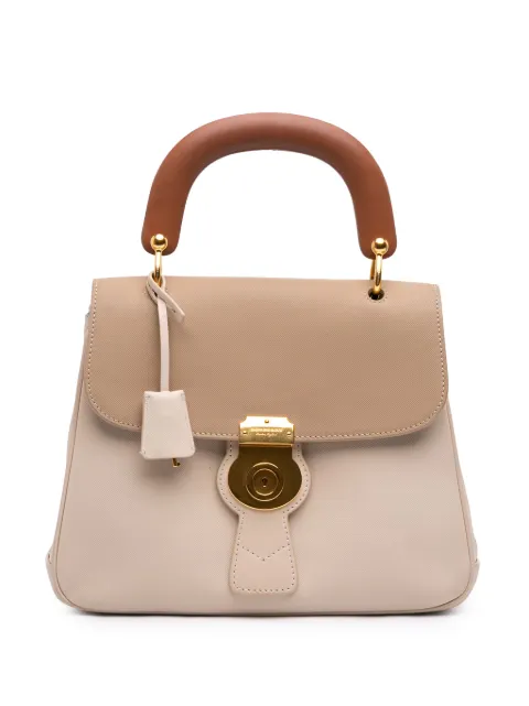 Burberry Pre-Owned 2000-2017 Medium Tricolor Trench Calfskin DK88 Top Handle Bag satchel Brown 1X1S3KIN06K13HHI
