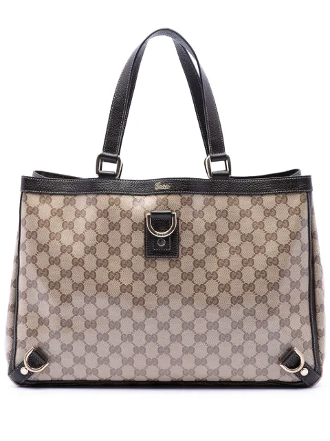 Gucci Pre-Owned 2016-2026 GG Crystal Abbey D Ring tote bag Neutrals 0CZRCQLXCZW4X34S