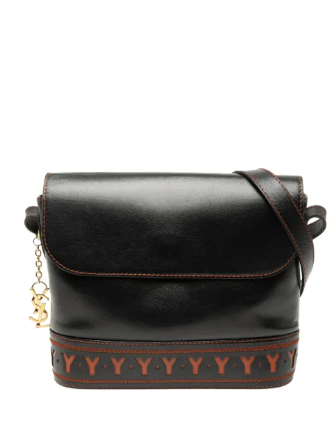 Saint Laurent Pre-Owned 1980-1990 Leather Cutout crossbody bag Black ALS3LQVLL6IGJSSD