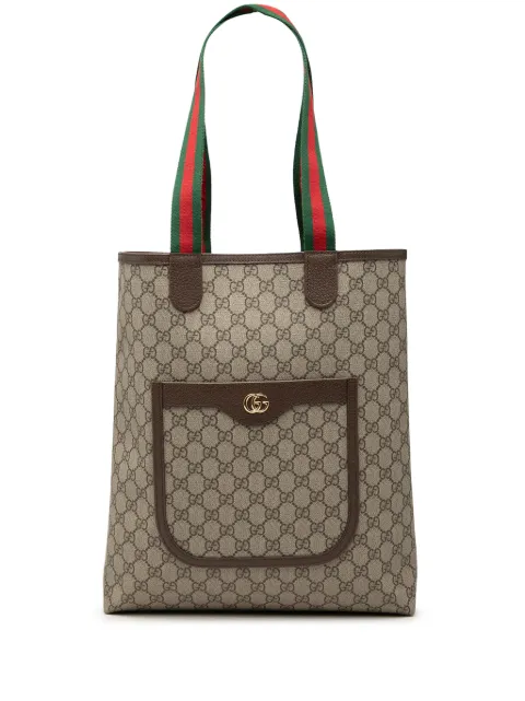 Gucci Pre-Owned 2016-2026 GG Supreme Web Ophidia tote bag Neutrals 42AMMC7PXUOHIDK2