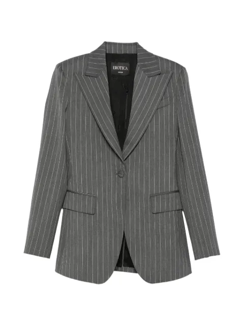 DONDUP pinstripe-pattern peaked-lapels blazer Grey DJ847ES0080DXXX