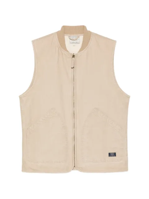 Impure zip-up sleeveless gilet Neutrals IM26SSJTERRY