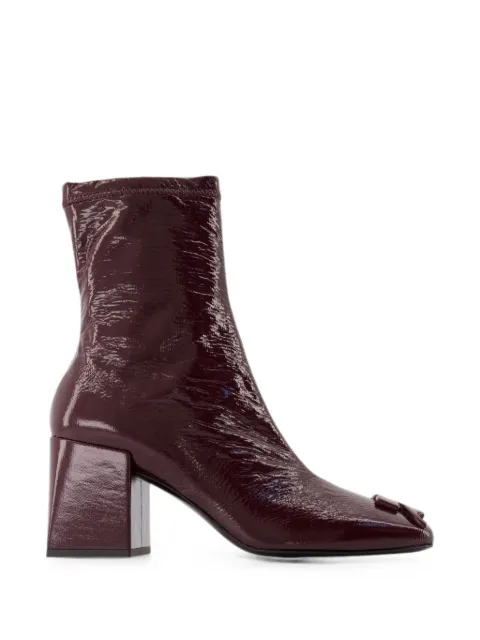 Courrèges Reedition logo-plaque ankle boots Red PERSAB021VY00354010