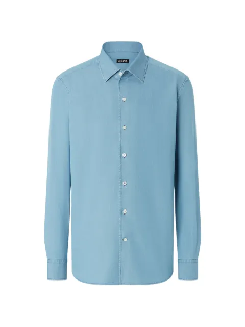 Zegna light blue cotton-denim shirt Blue UIX25A4SRO1B