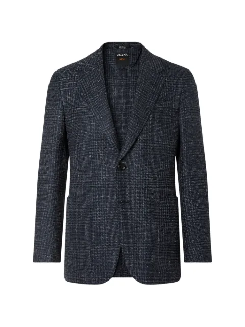 Zegna navy blue cashmere silk and linen jacket Blue 459579A410JCN0