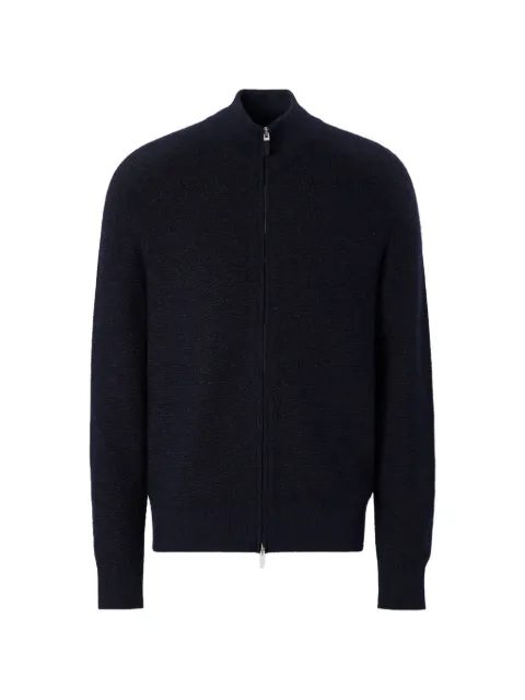 Zegna navy blue Cashseta full-zip cardigan Blue E8J92A4157
