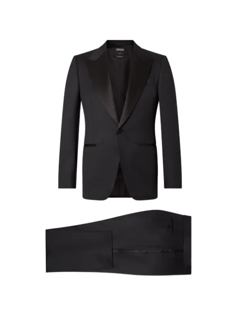 Zegna black Trofeo 120mila wool and mohair evening suit Black 422E02A421EWNS