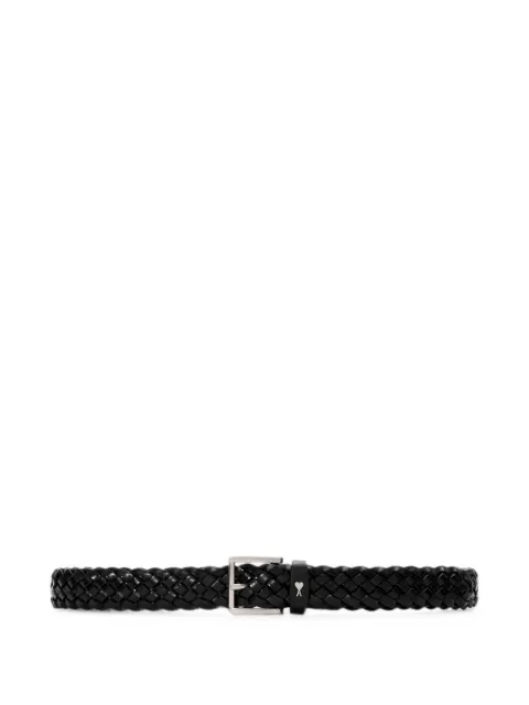 AMI Paris braided Paris Paris cow-leather belt 30mm Black H26UBL214AL0223