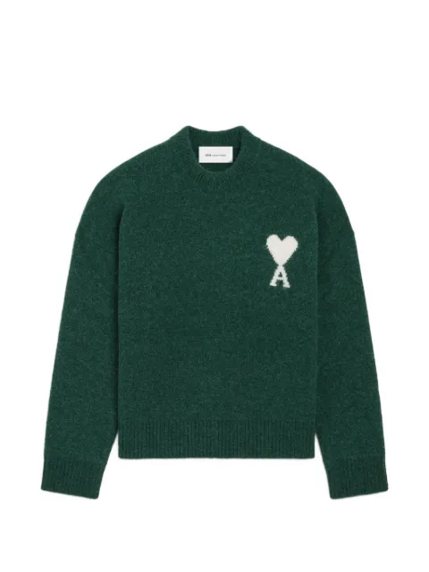 AMI Paris Ami de Coeur sweater Green H26UKS836KN0135