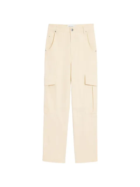 AMI Paris white baggy-fit cargo cotton trousers Neutrals H26HTR924CO0211