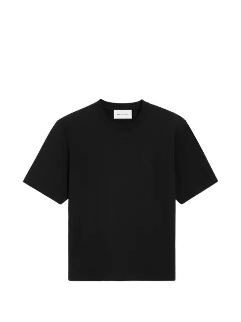 AMI Paris cotton T-shirt with embossed Ami de Coeur Black H26UTS357726