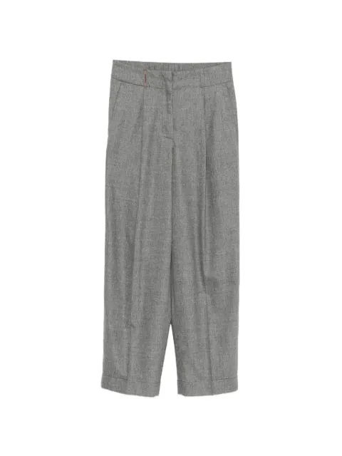 Peserico pleated-detail straight-leg trousers Grey A0458203358
