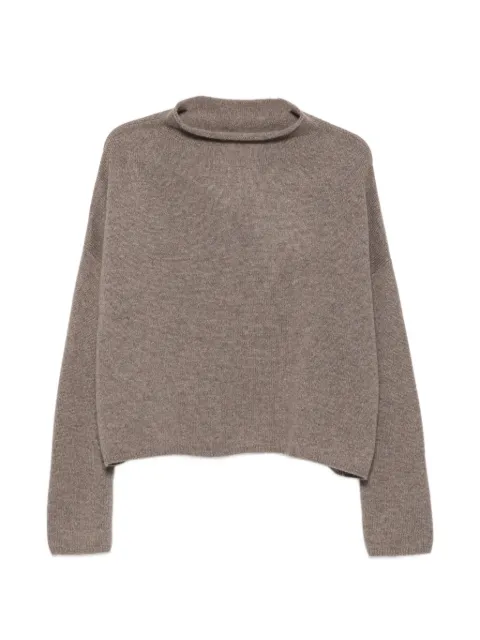 Lisa Yang ribbed-knit high-neck jumper Brown 202160TL