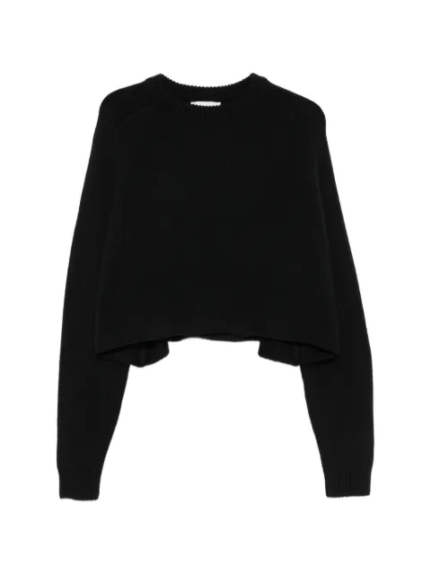 Lisa Yang Karine cropped waffle-knit jumper Black 2025108