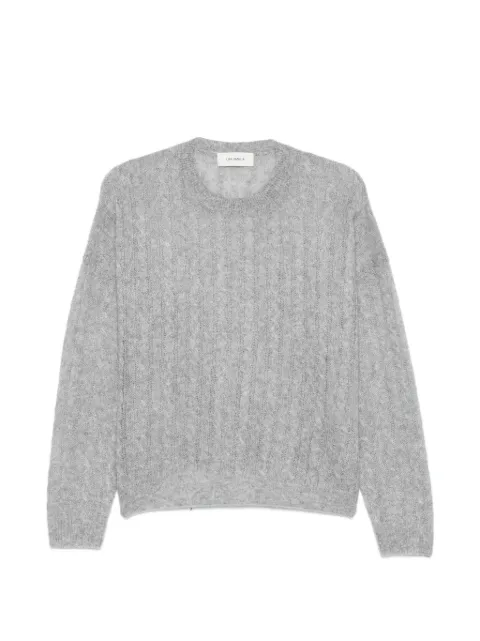 Lisa Yang cable-knit crew-neck sweater Grey 2026420