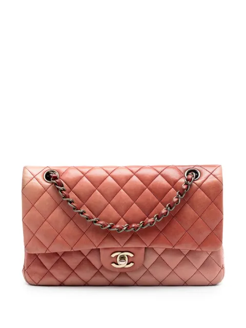 CHANEL Pre-Owned 2009-2010 Medium Classic Lambskin Ombre Double Flap shoulder bag Orange QYXOCTOUHTJAOS63