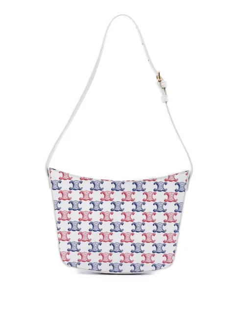 Celine Pre-Owned 2023 Medium Triomphe Coated Canvas Croque shoulder bag Multicolour QNN708LAATZRSX8N