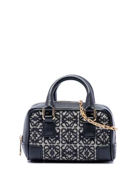 Loewe Pre-Owned 2021 Nano Anagram Canvas Amazona satchel Black N0D9AMA3IEHDUNJU