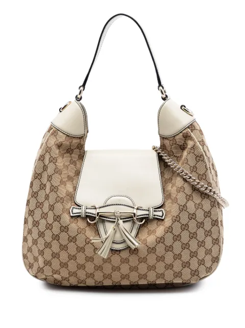 Gucci Pre-Owned 2016-2026 Medium GG Canvas Emily Flap satchel White DTE6FO5848T4NY6W