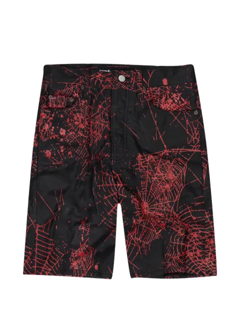 SP5DER Web V2 leather shorts Black SP5DER480